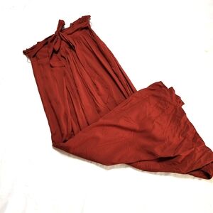 Elegant Paperbag Waist Wrap Skirt